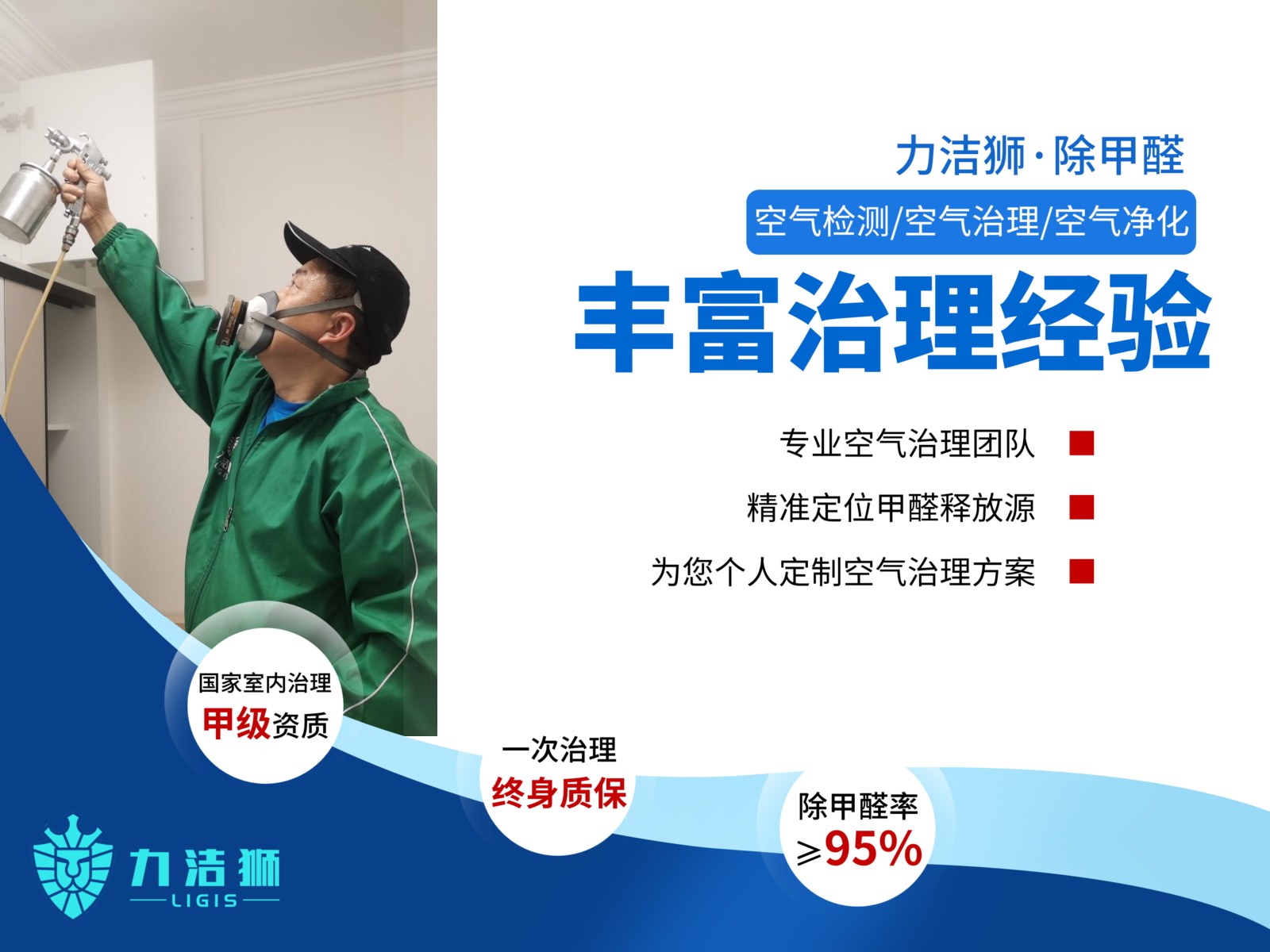 成都朗基香颂天府二期母婴标家庭除甲醛施工现场-力洁狮环保-3