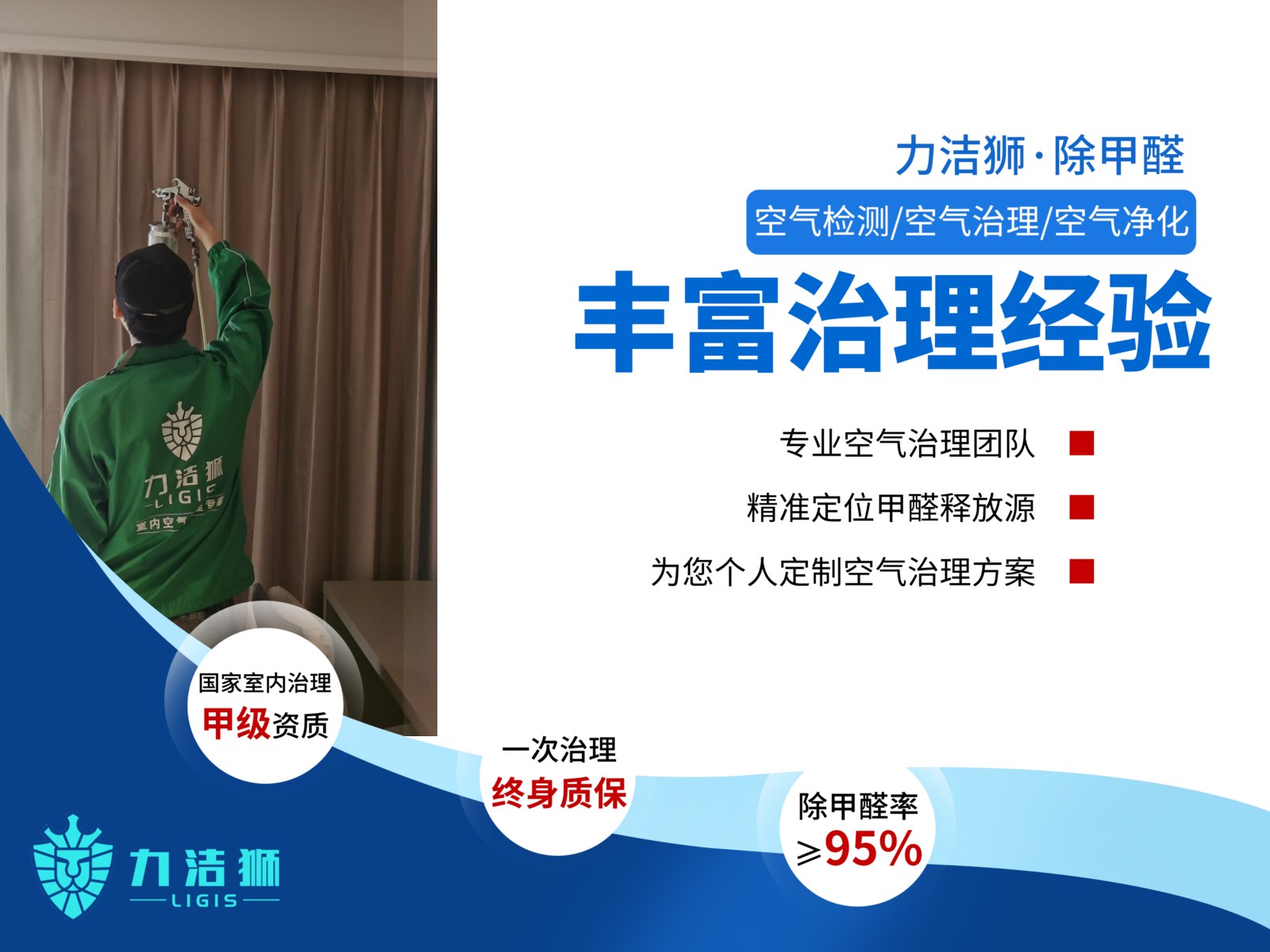 成都万科君逸 母婴标家庭除甲醛施工现场-力洁狮环保-2