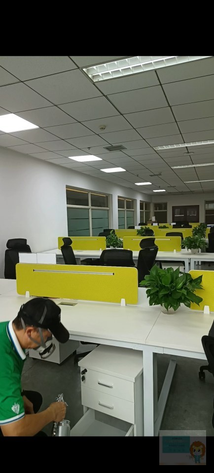 成都长川科技工装除甲醛施工现场-力洁狮环保-1